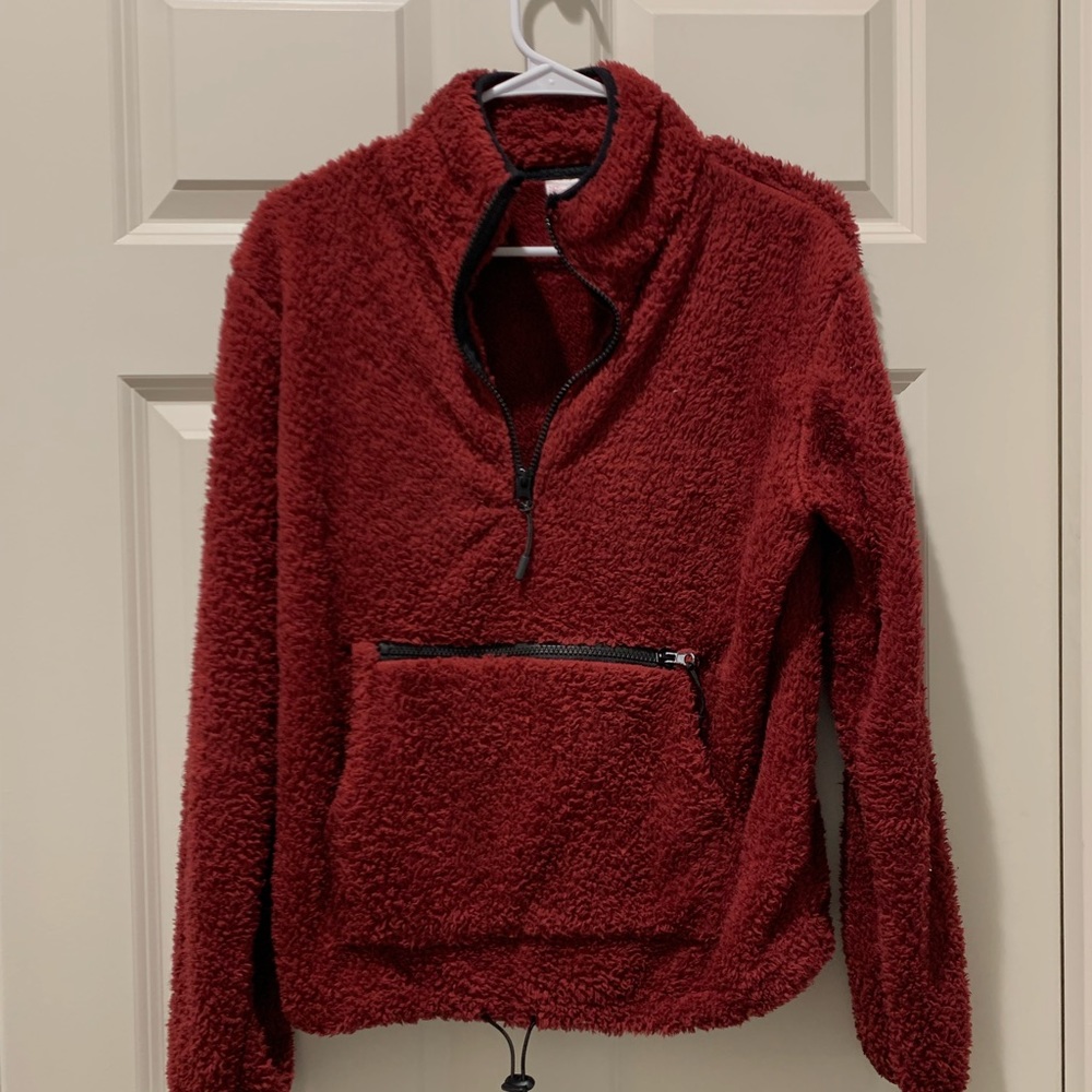 Deep Red Pullover - Picture 3 of 4